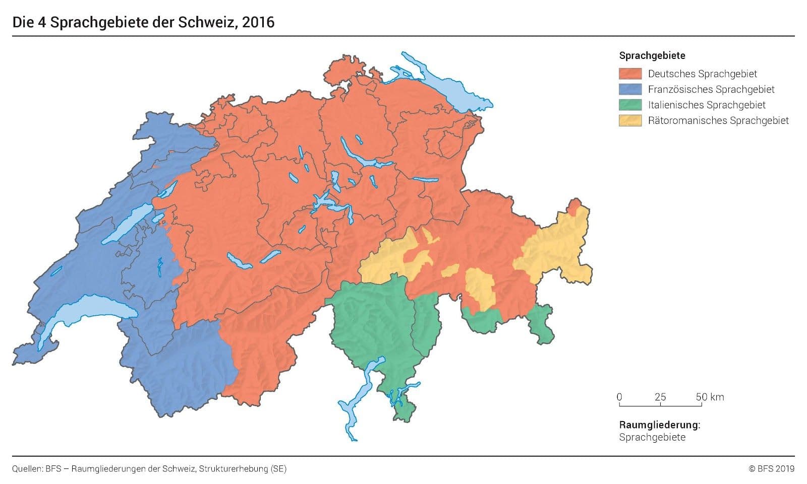 Language regions of Switzerland (Source: Federal Statistical Office)