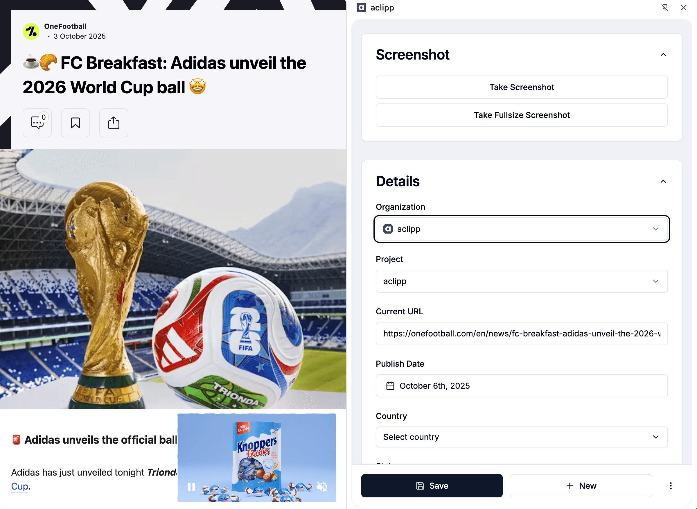Mit Chrome-Erweiterung erfassen