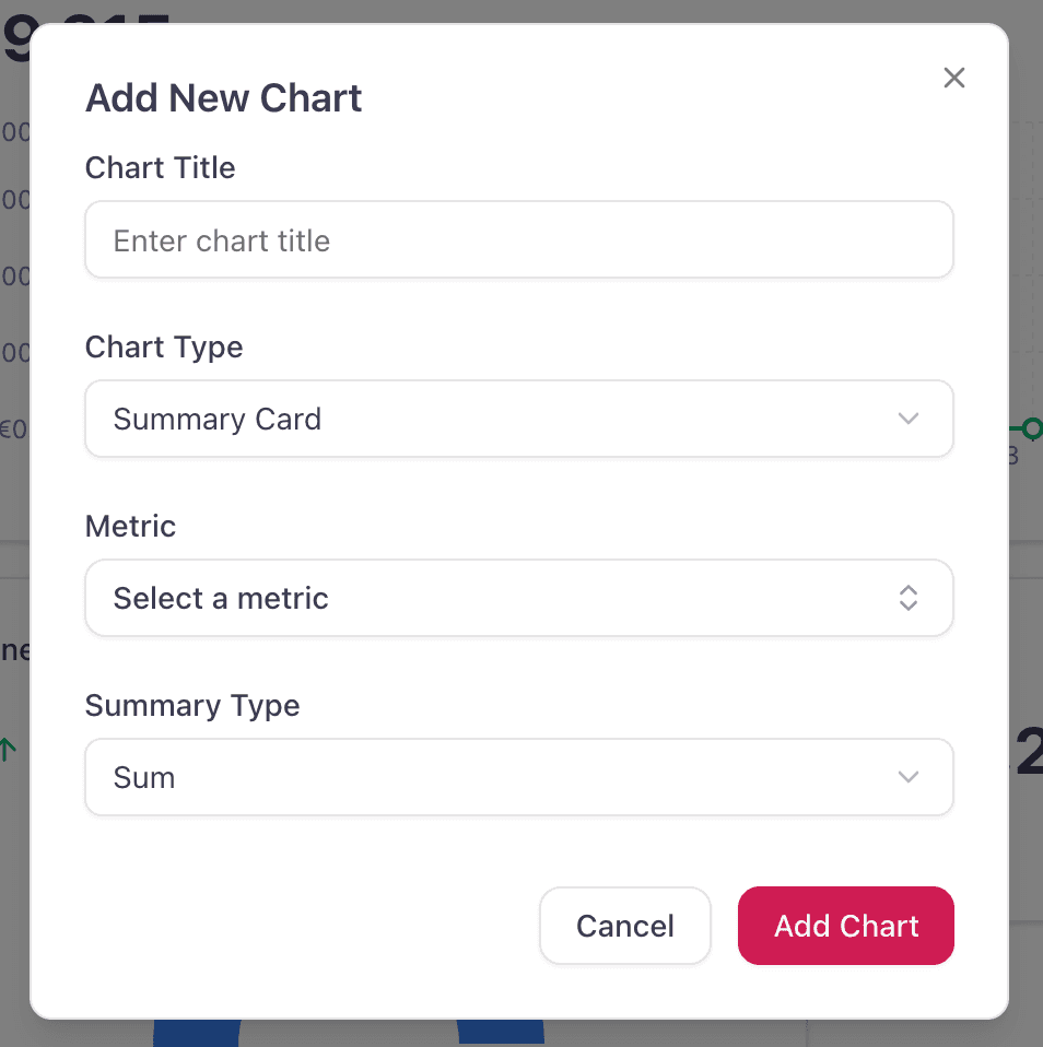 Neuen Chart hinzufügen