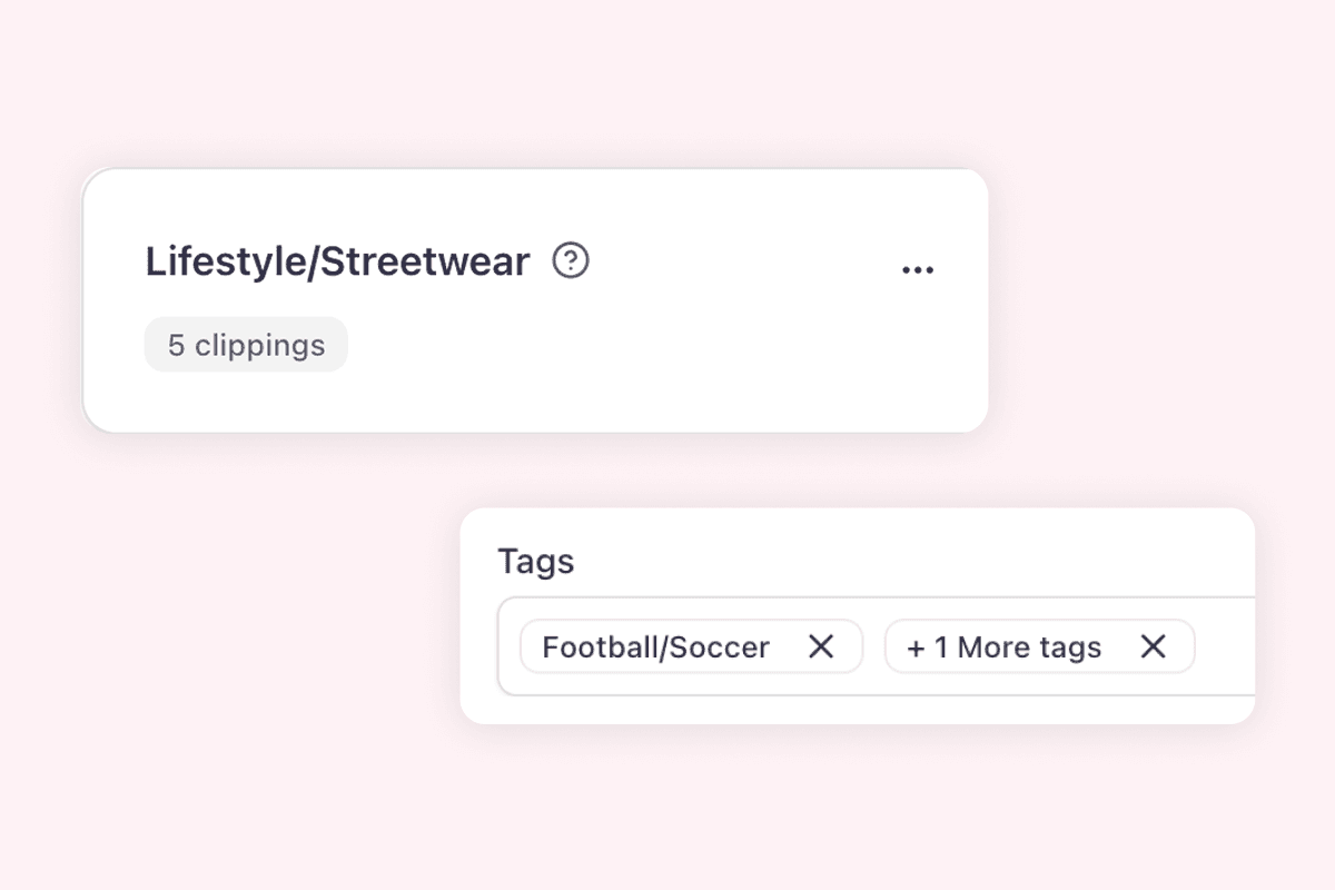 Tagging-Interface in aclipp mit Vorschlägen durch KI