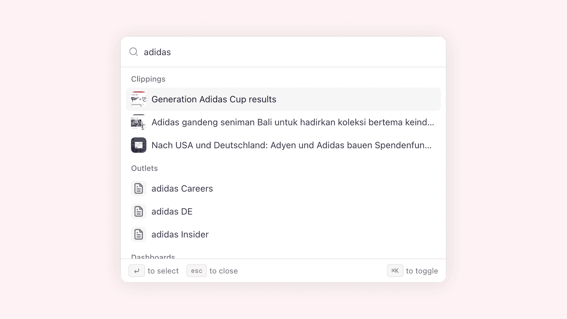 Quick Access Menu